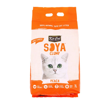 Pack de 6 Kit Cat Arena Eco SoyaClump - Areia para gatos Pêssego 7 L