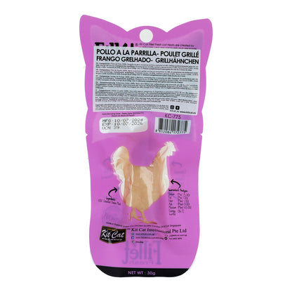 Kit Cat FilletFresh - Pollo a la parrilla 30 g Snack natural para gatos