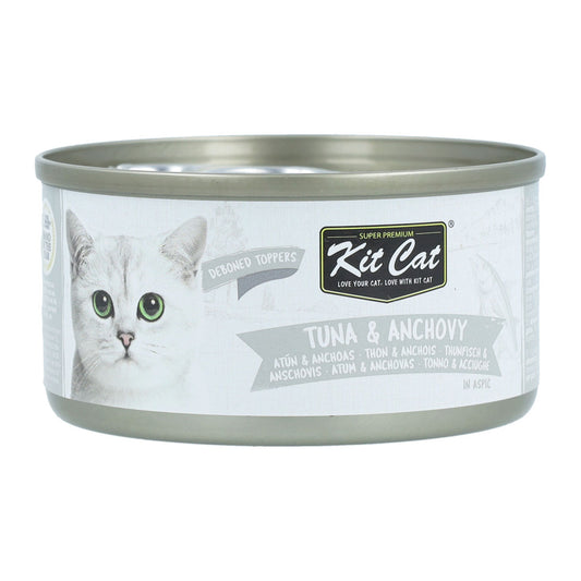 Kit Cat Can Toppers - Atum e Anchovas 80 g Ração húmida para gatos