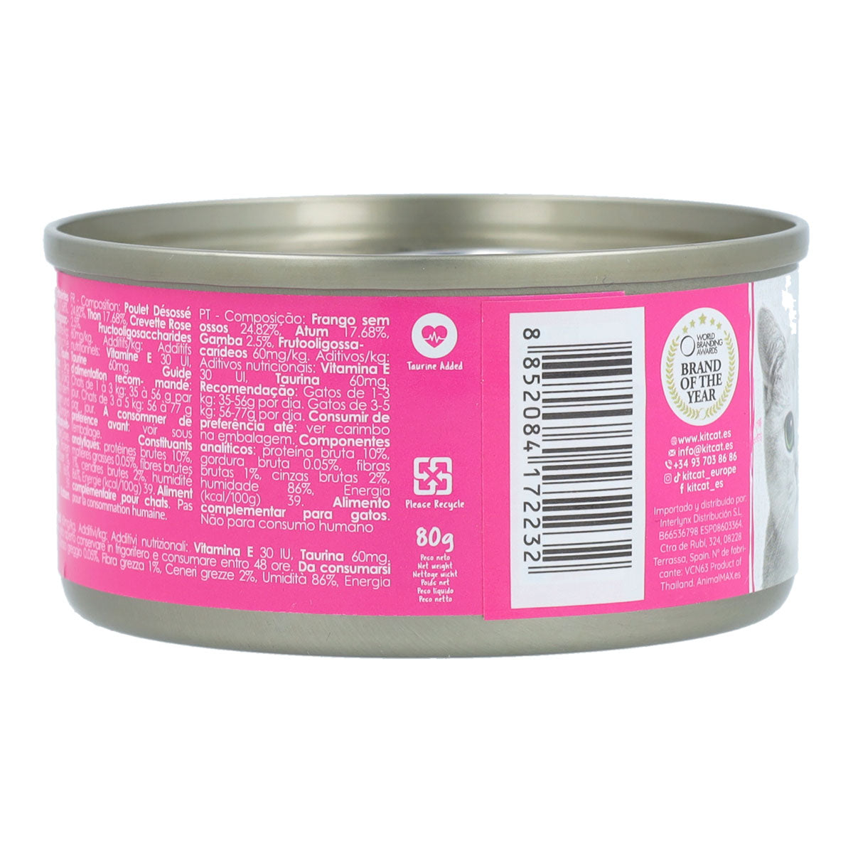 Kit Cat Can Toppers - Frango, Atum e Camarão 80g Ração húmida para gatos