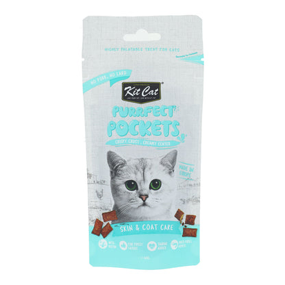 Kit Cat Purrfect Pockets - Cuidados com a pele e o pelo 60 g Snack funcional para gatos