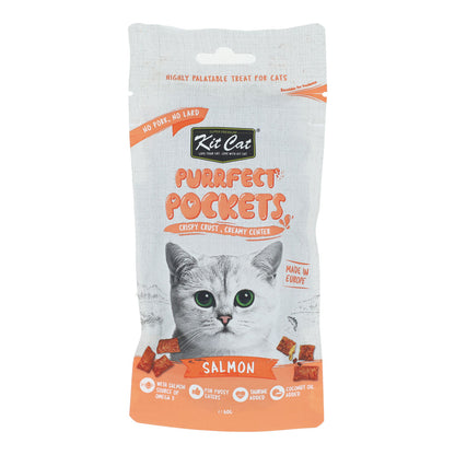Kit Cat Purrfect Pockets - Salmão 60 g Snack para gatos