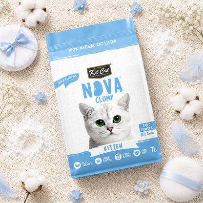 Kit de areia para gatos Eco SoyaClump - Talco para gatinhos, areia para gatos de 7 litros