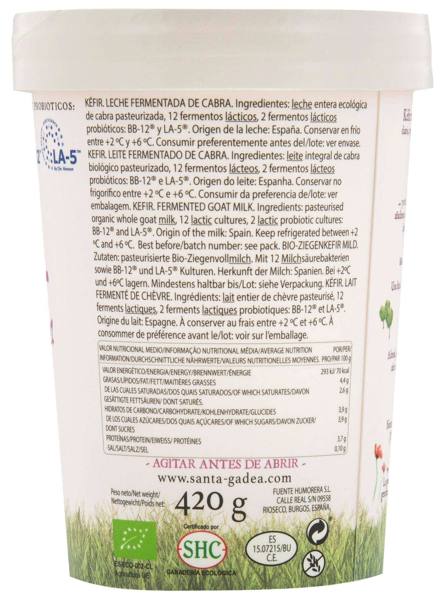 Kéfir De Cabra Ecológico Con Probióticos. 6x420 g._3