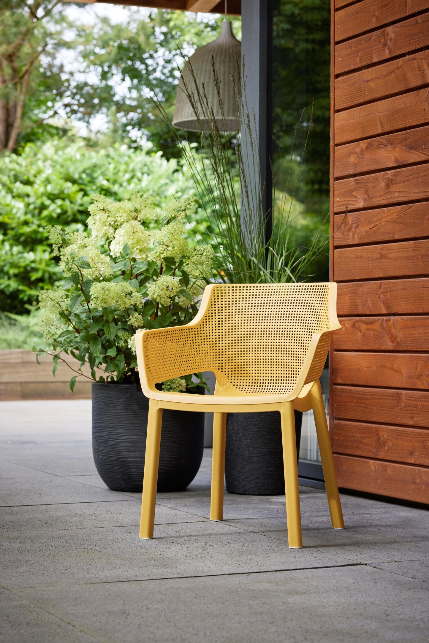 Keter Set X4 Silla De Exterior De Jardín Elisa Must Amarilla 61,5x53x78,4cm_1