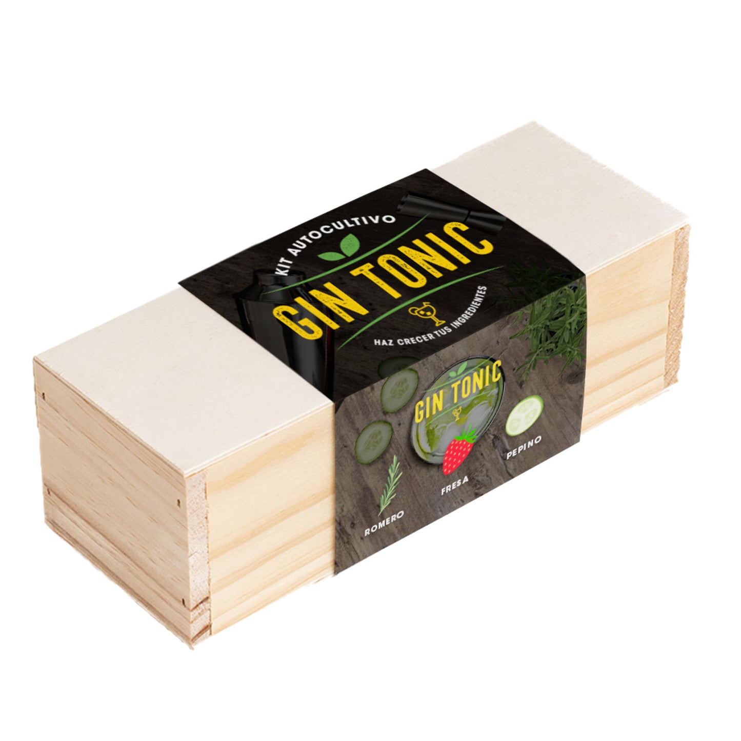 Kit Autocultivo Gin Tonic | Cultiva Romero, Fresa Y Pepino En Casa | Regalo Original Para Amantes De Los Cócteles_0