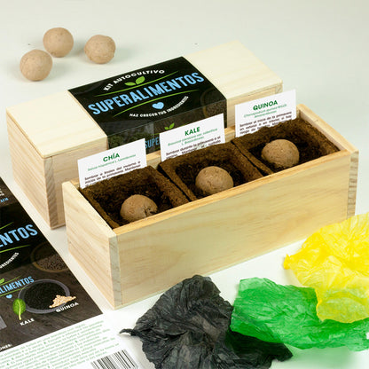 Kit Autocultivo Superalimentos | Cultiva Chía, Kale Y Quinoa En Casa | Regalo Foodie_2