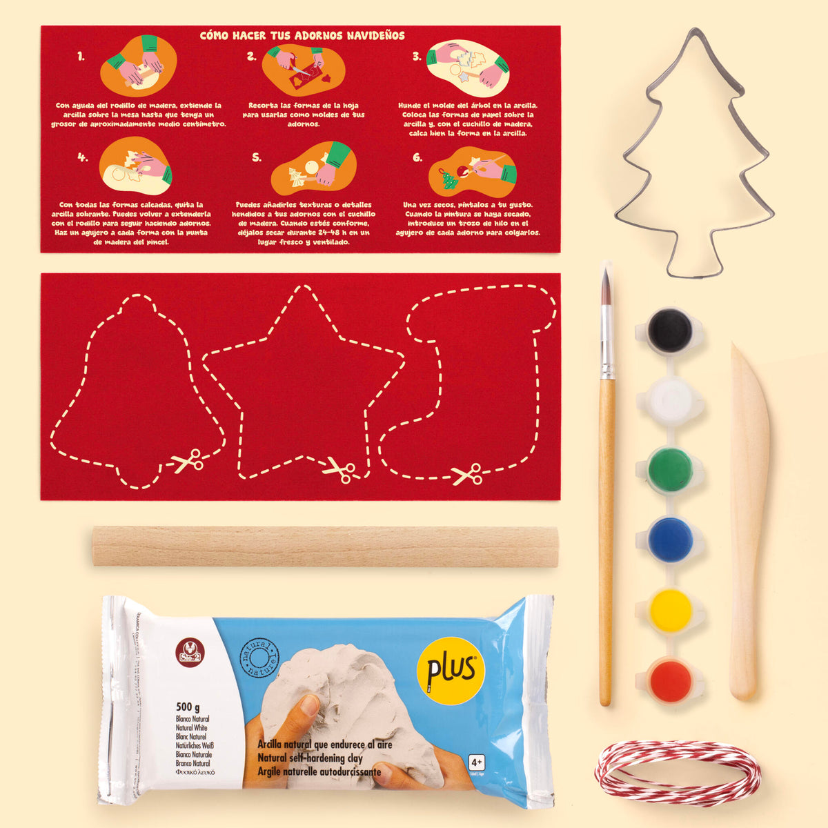 Kit Diy Adornos Navideños De Arcilla – Haz Tus Propios Adornos Para El Árbol - Resetea_1