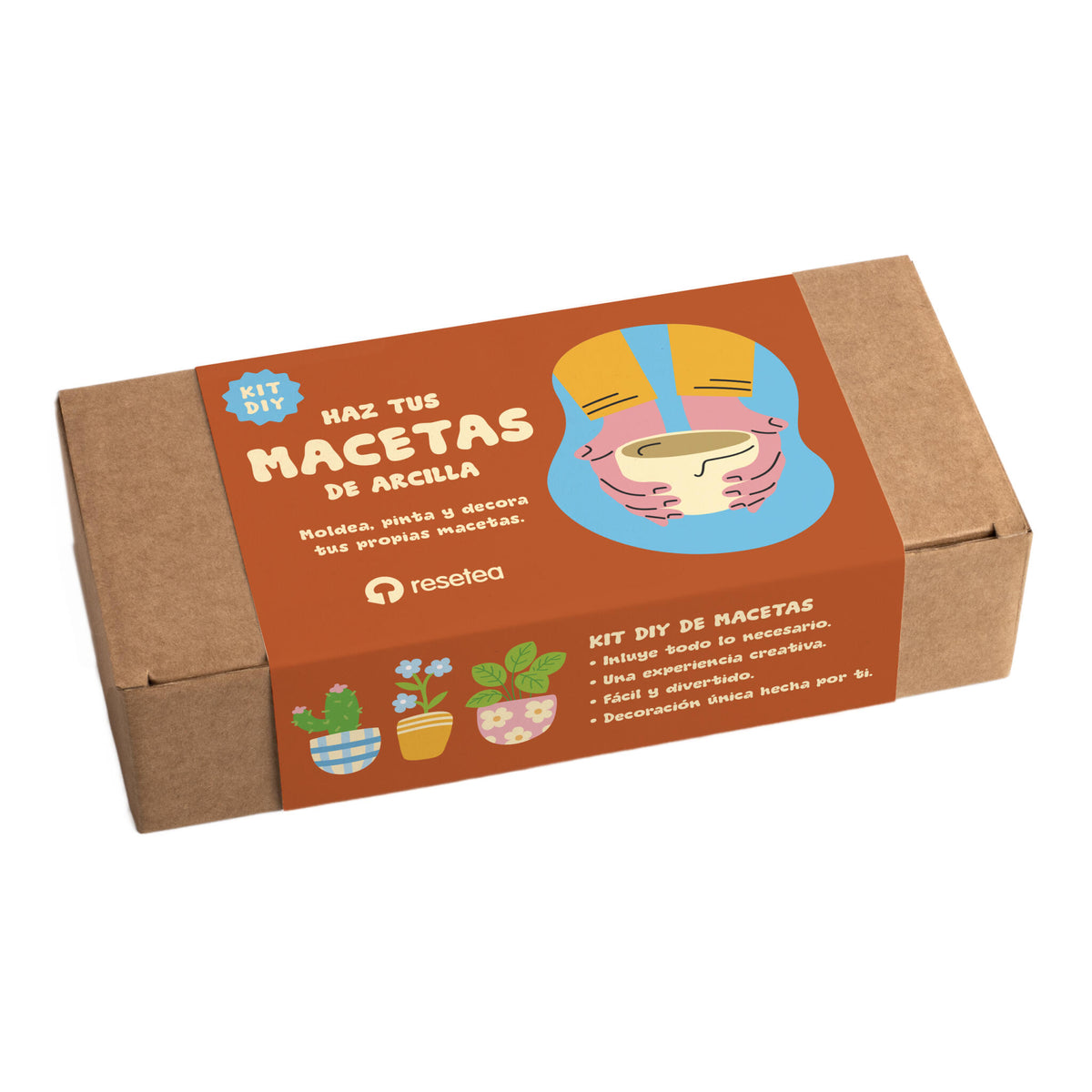 Kit Diy Macetas De Arcilla – Haz Tus Propias Macetas Artesanales En Casa - Resetea_0