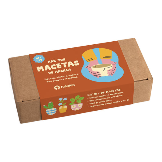 Kit Diy Macetas De Arcilla – Haz Tus Propias Macetas Artesanales En Casa - Resetea_0