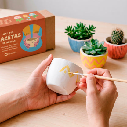Kit Diy Macetas De Arcilla – Haz Tus Propias Macetas Artesanales En Casa - Resetea_3