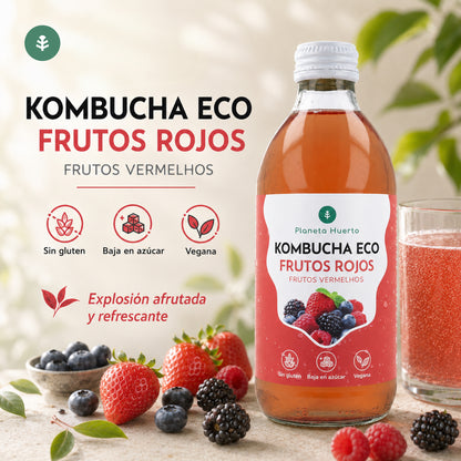 Kombucha Biológica Frutos Vermelhos Planeta Huerto 330 ml
