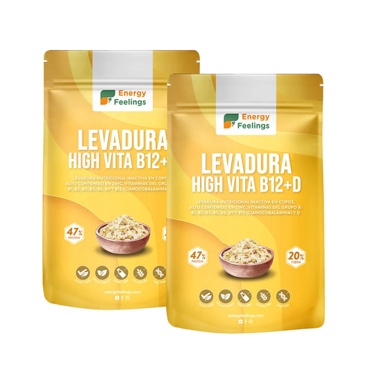 Pack 2x Energy Feelings levedura nutricional rica em vitamina D 1 kg