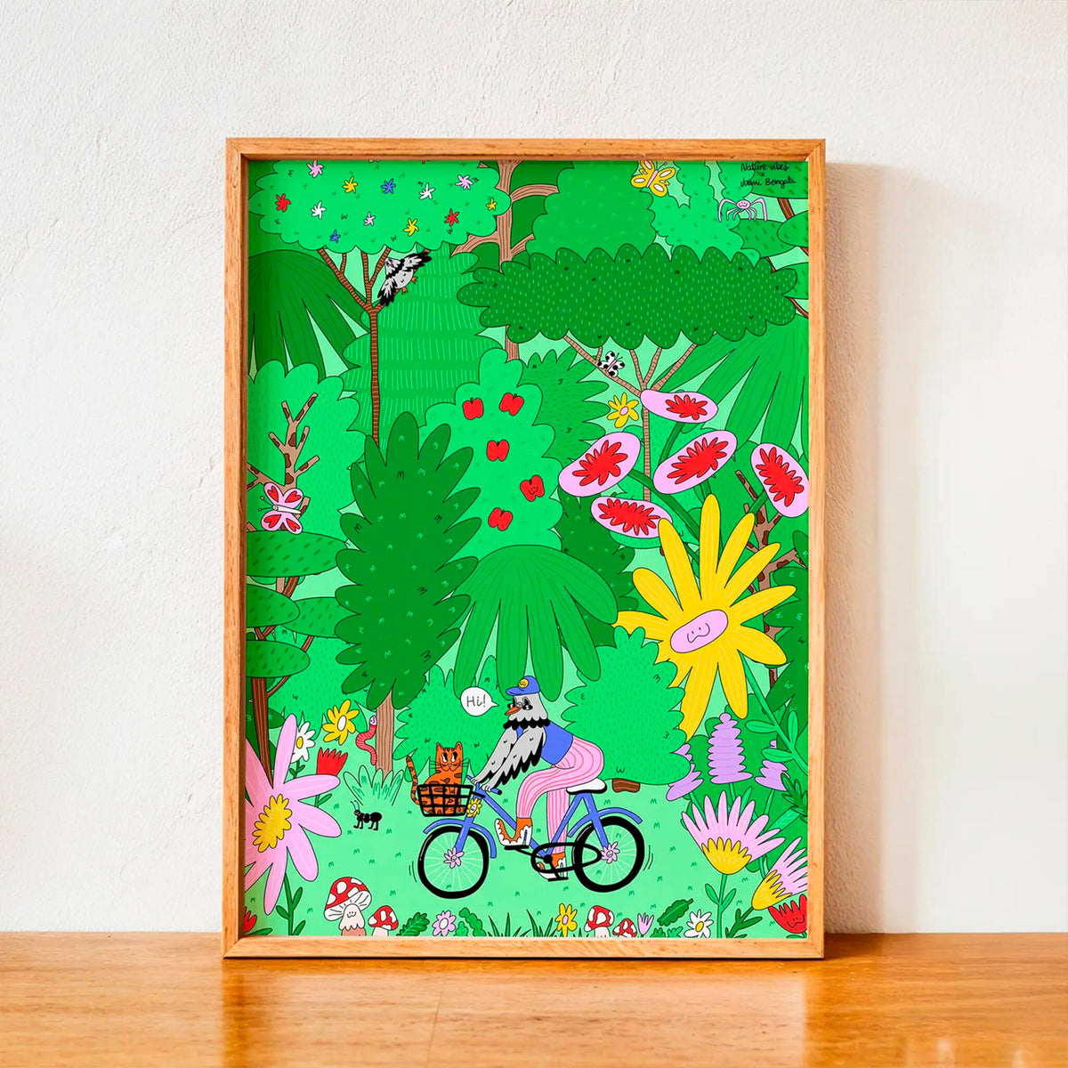 Lámina Decorativa 30x40 cm – Hi, Ilustración de Juani Bengali - Nature Vibes_2