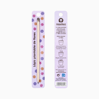 Lápiz Plantable de Flores – Papel Reciclado, Escribe, Dibuja y Plántalo, Regalo Original - Resetea_0