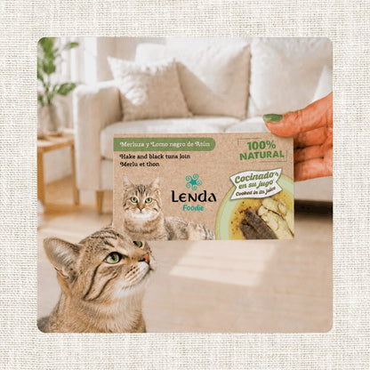 Comida Húmeda para Gatos Merluza y Atún Foodie Lenda 1 x 120 g