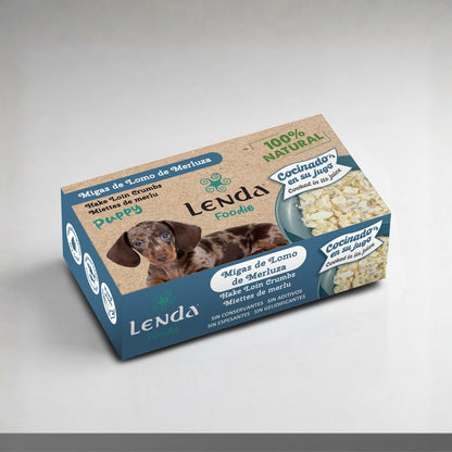Comida para perro Puppy Migas de lomo de Merluza Lenda 120 g