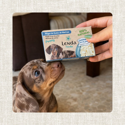 Comida para perro Puppy Migas de lomo de Merluza Lenda 120 g