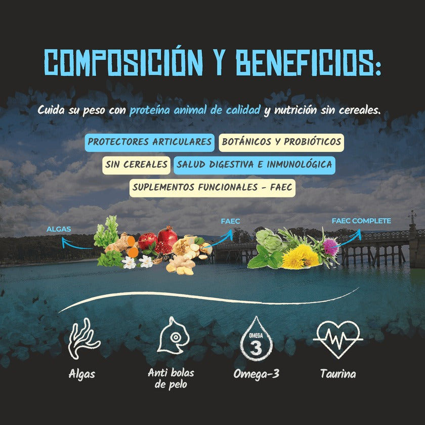 Pienso Light para Gatos Esterilizados Grain Free Lenda 2 kg