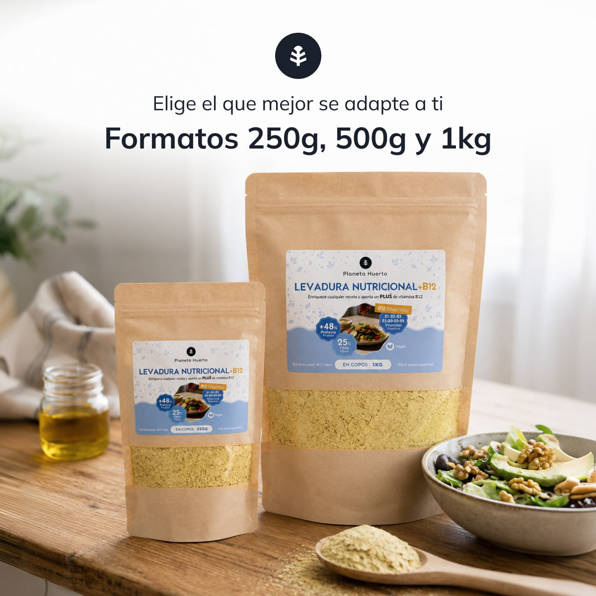 Levedura Nutricional + B12 Planeta Huerto 1 kg