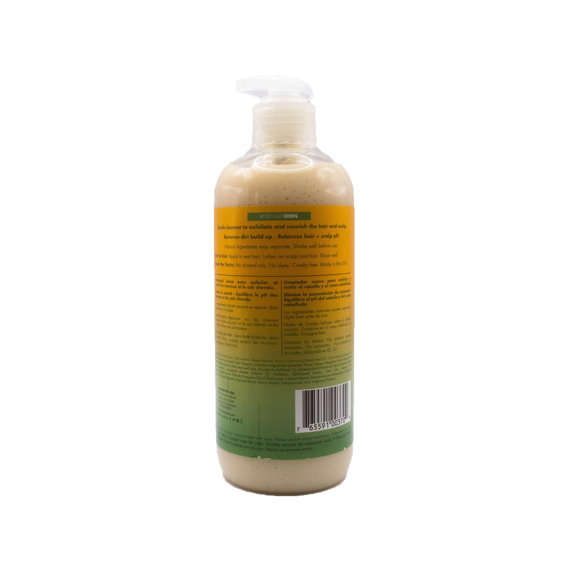 Limpiador De Cuero Cabelludo Papaya Y Aceite De Ricino Eden Bodyworks 354ml_1