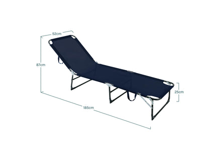 Lote De 2 Tumbonas Mirage Texaline 2x1 Y Aluminio Gris Con Reposabrazos 195x65xh88cm- Tumbonas, Hamacas Y Tumbonas_3