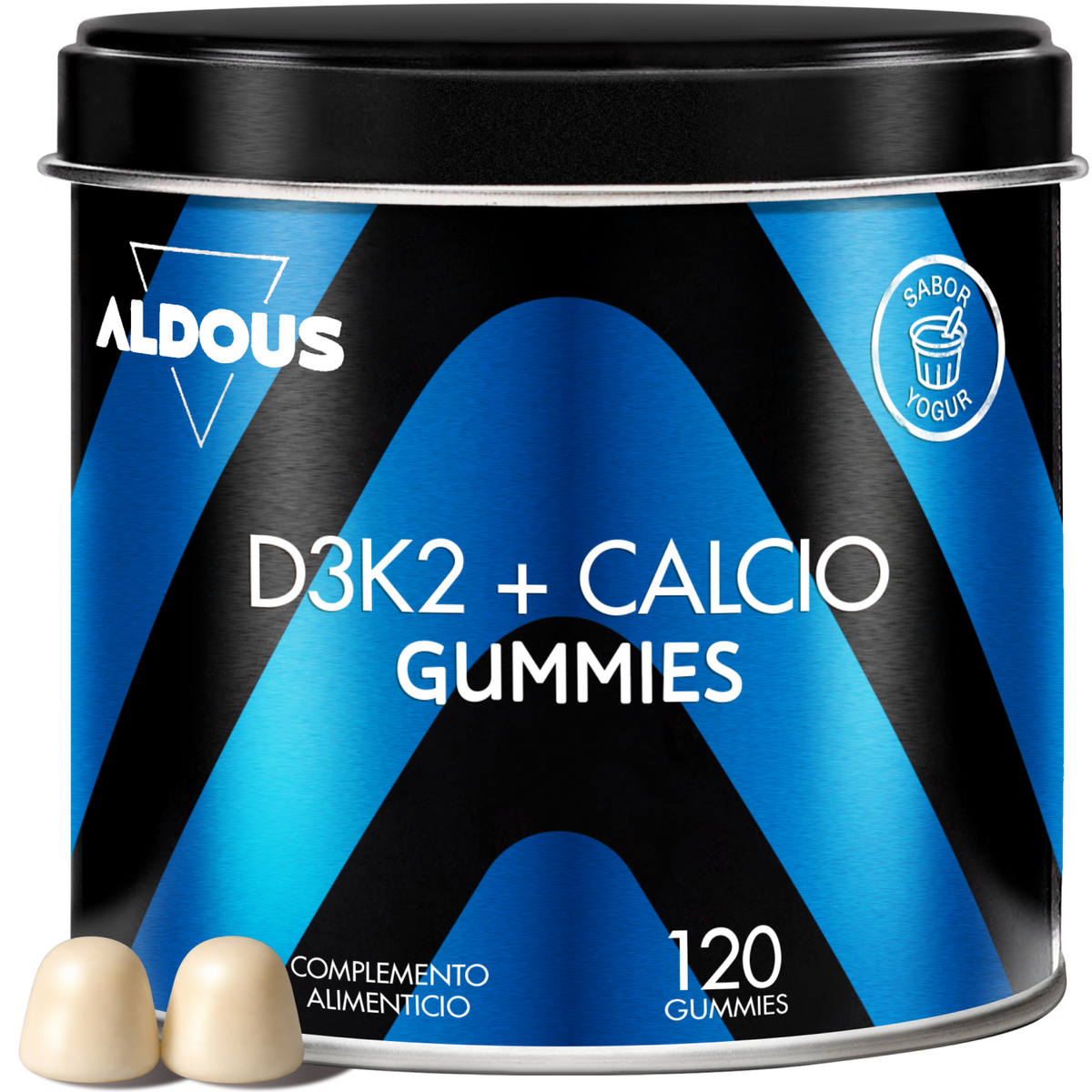 Vitamina D3 K2 + Calcio 120 Gummies Aldous Bio