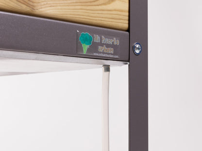 MI HUERTO URBAN Jardinera Elevada Madera con Bandeja Recoge Aguas | Estructura Metálica | Marrón | 90x40x90cm_5