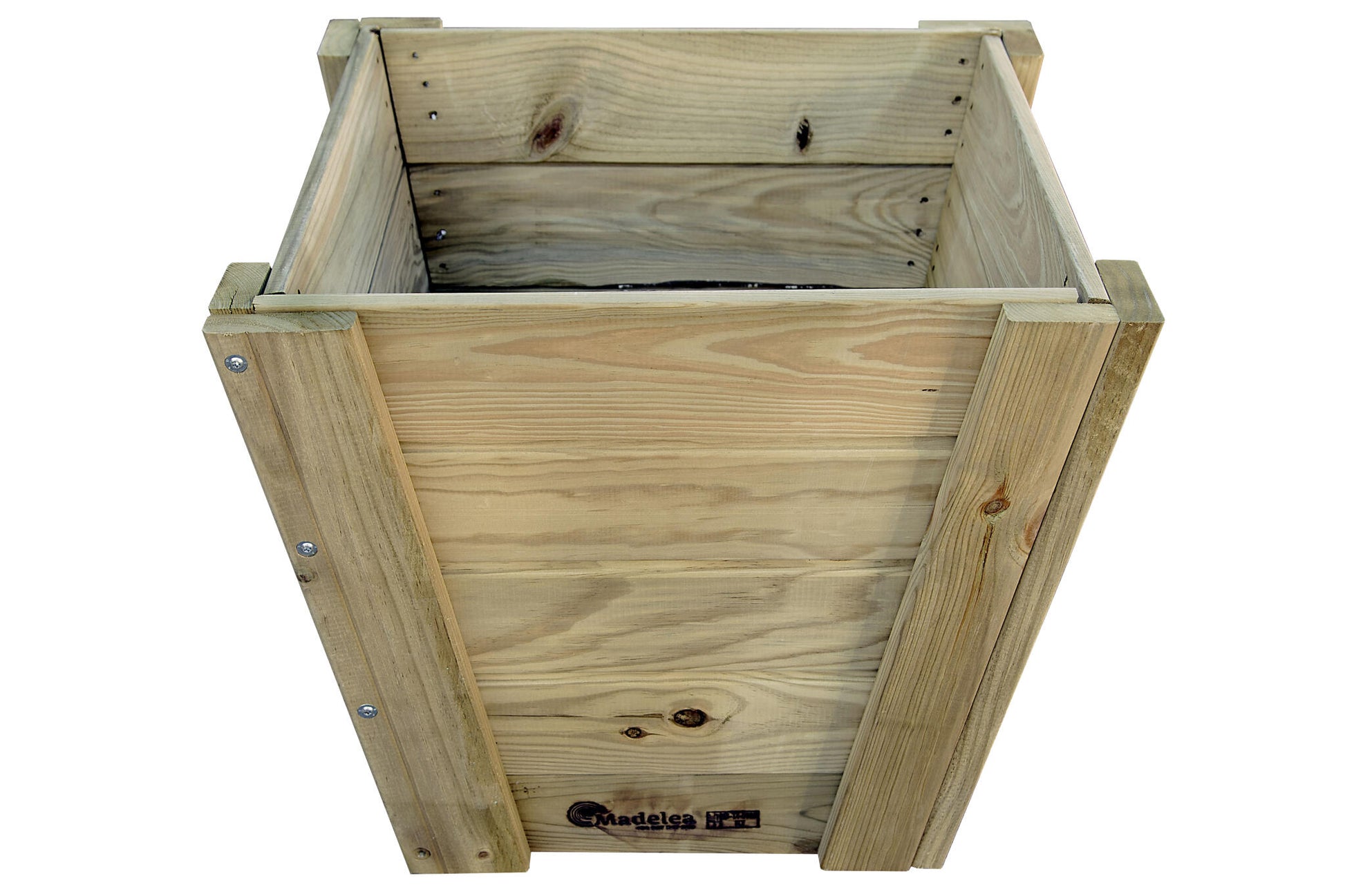 Macetero Abril Cerrado De Madera Autoclave De 60 X 60 X 52 Cm 10° 90l + Bolsa Geotextil_1