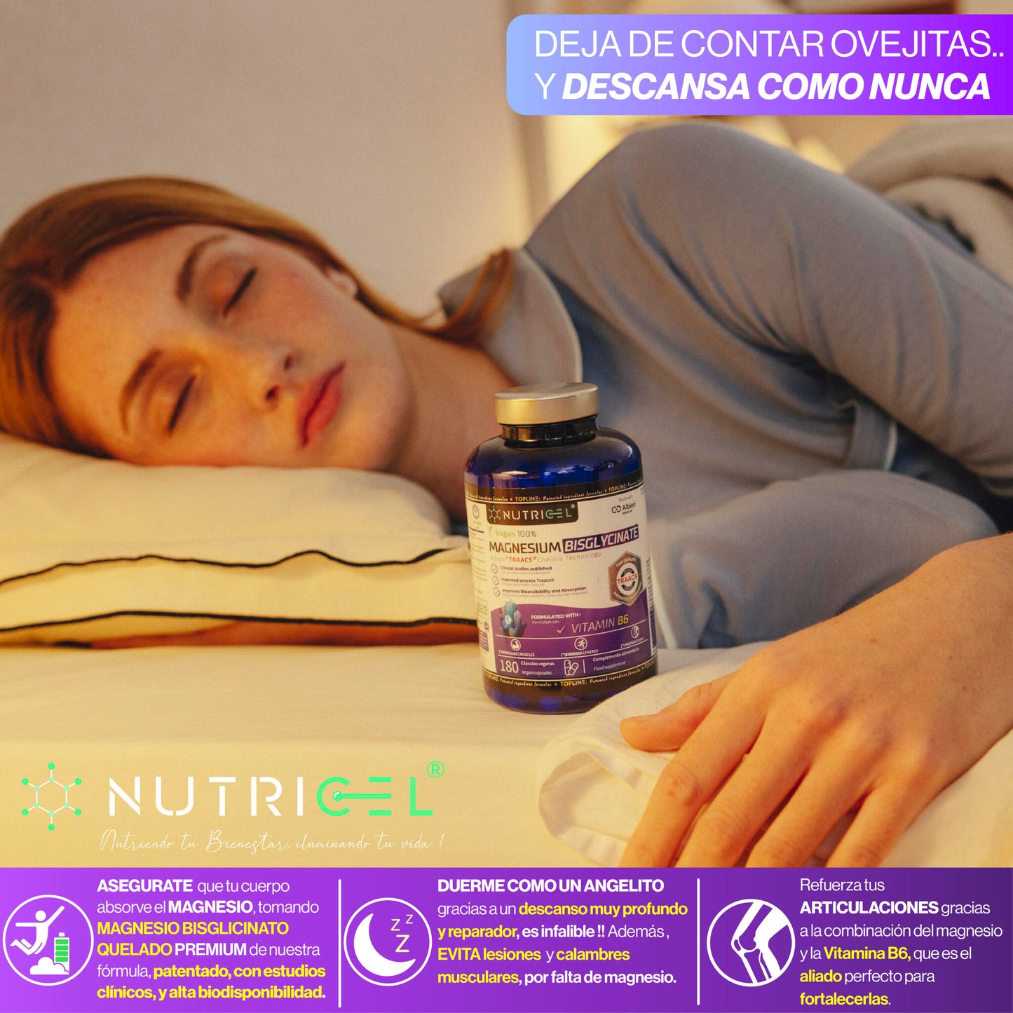 Magnesio Bisglicinato Albion® Traacs® + Vitamina B6 - Nutricel_2