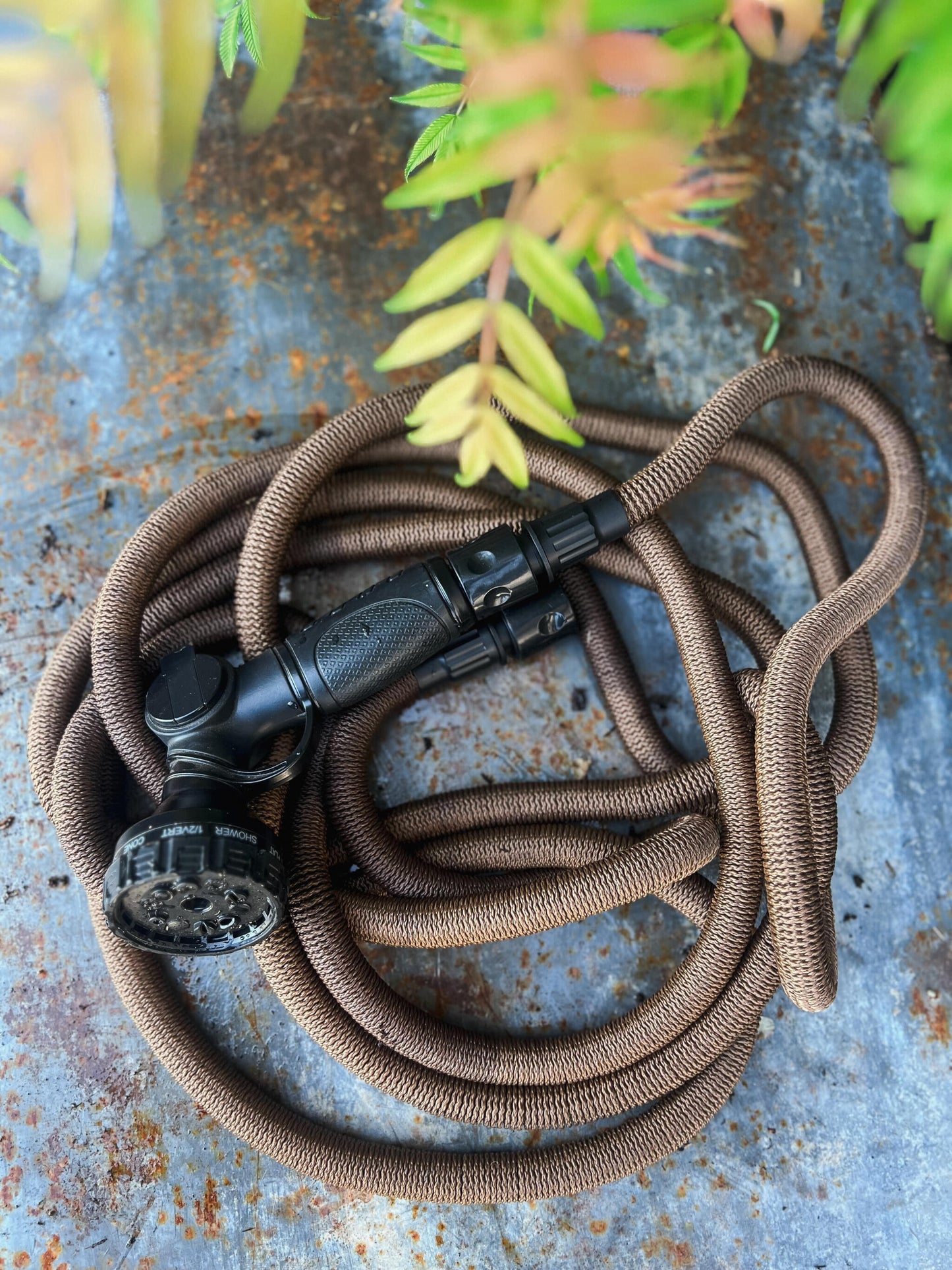 Manguera De Riego Deluxe - Dark Sand, 15 M, Tejido, Látex, Se Expande Con El Agua._4