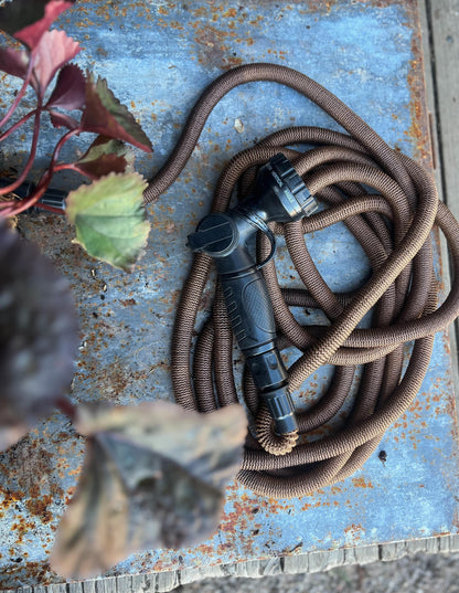 Manguera De Riego Deluxe - Dark Sand, 50 M, Tejido, Látex, Se Expande Con El Agua._5