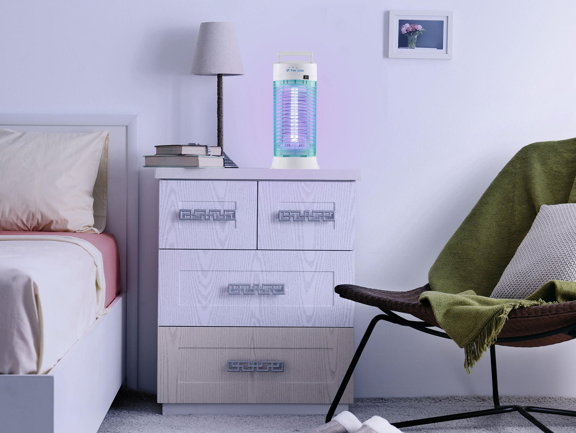 Mata Insectos 11w Con Luz Ultravioleta Y 2 Ventiladores Zzap Turbo 2 Purline_3