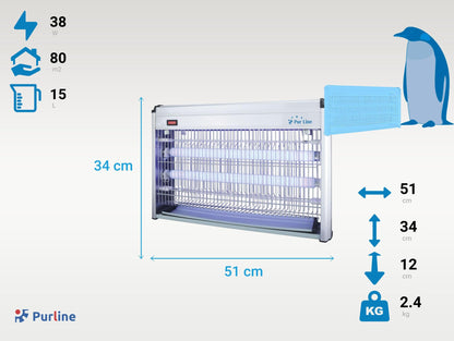 Mata Insectos Profesional 30w Con Luz Ultravioleta Zzap 30 Purline_4