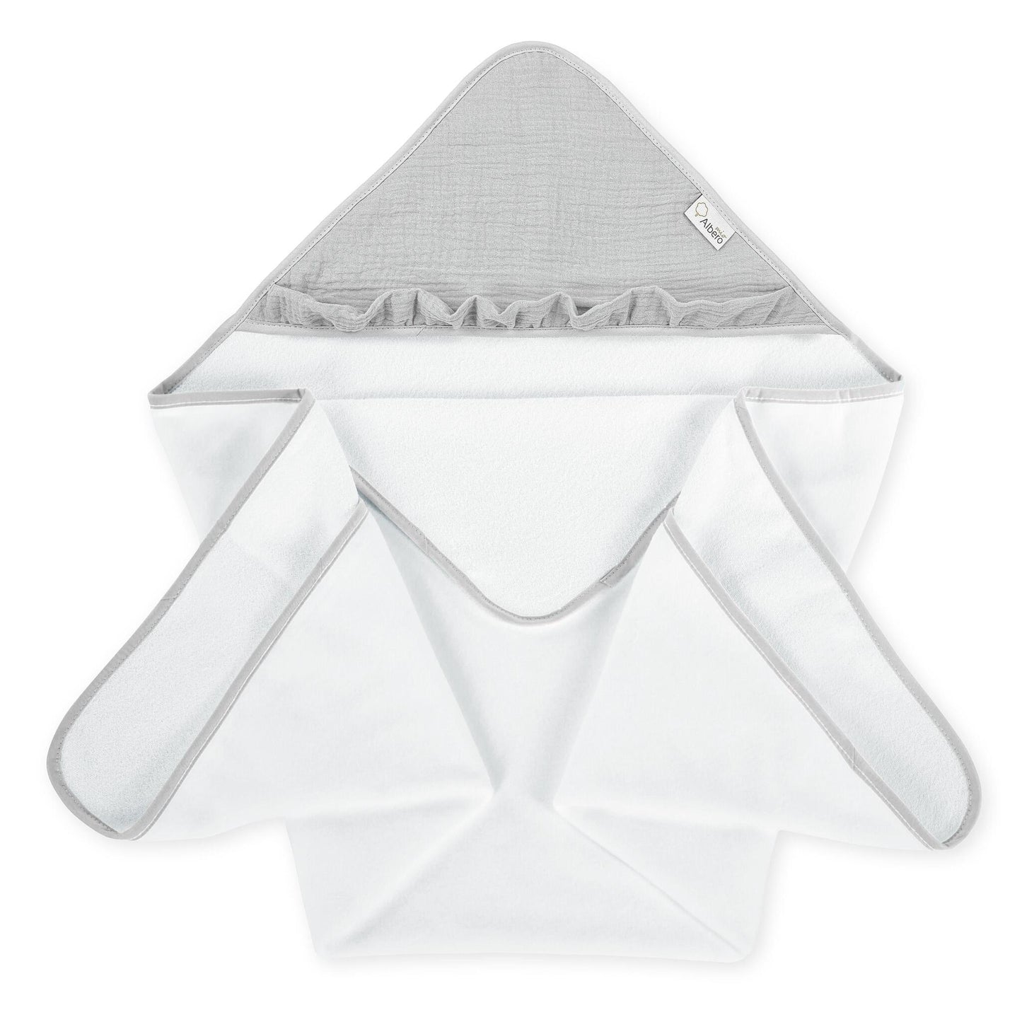Maxicapa De Baño Para Bebés Cotton Color Gris_3