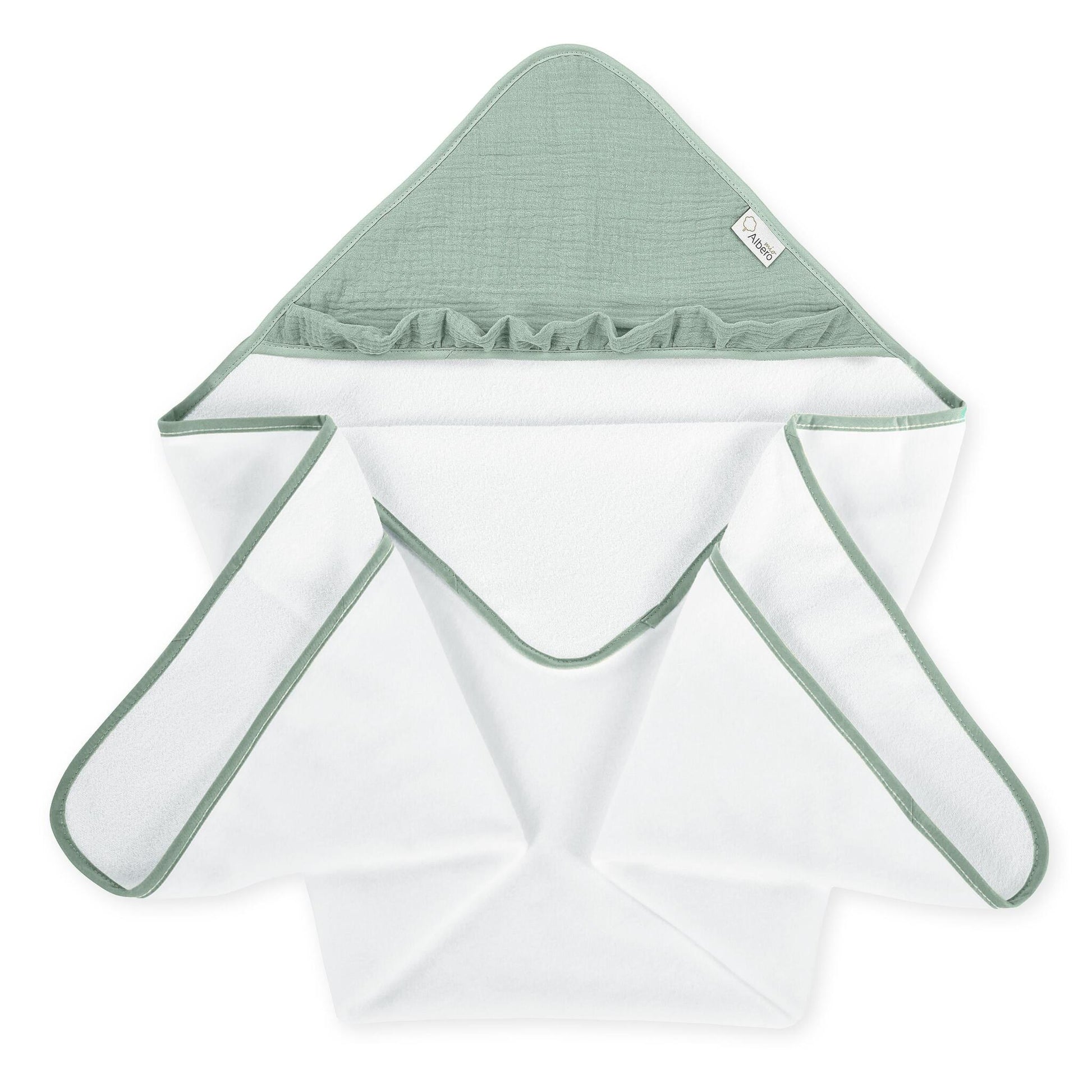 Maxicapa De Baño Para Bebés Cotton Color Salvia_0