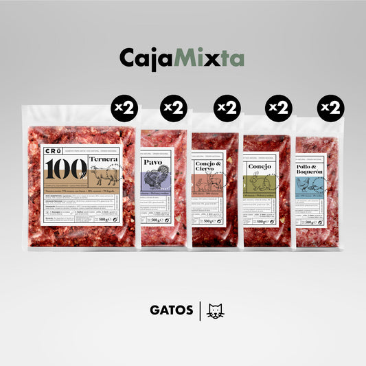 Menú Barf Mixto Para Gato - 10 Paquetes_0
