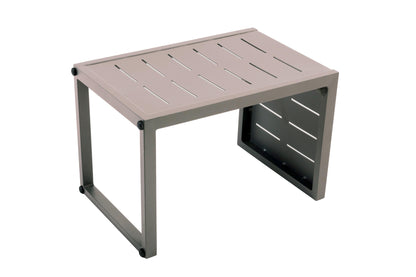 Mesa Auxiliar, Mesa De Jardín Multiposiciones Aluminio Topo 36x36xh55cm- Mobiliario De Jardín_0