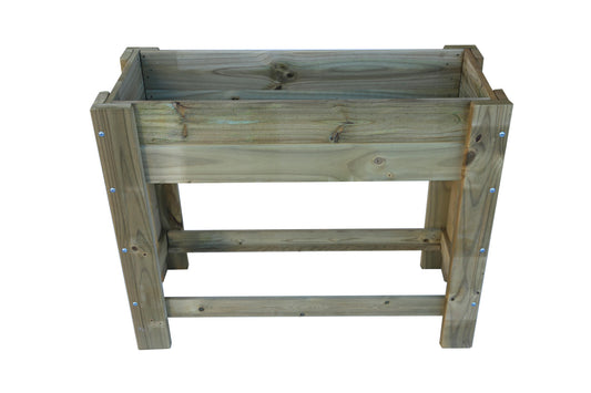 Mesa De Cultivo La Huerta De Madera Tratada Autoclave De 98,5 X 39 X 79,5 Cm 50l + Bolsa Geotextil_0
