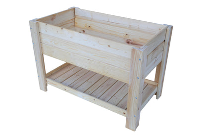 Mesa De Cultivo el Sotillo De Madera Natural 118,5 X 64,5 X 79,5 Cm 180l + Bolsa Geotextil_1