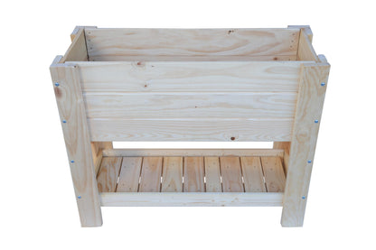 Mesa De Cultivo el Sotillo De Madera Natural 99 X 39 X 80 Cm 80l + Bolsa Geotextil, Huerto Urbano Para Interior_0