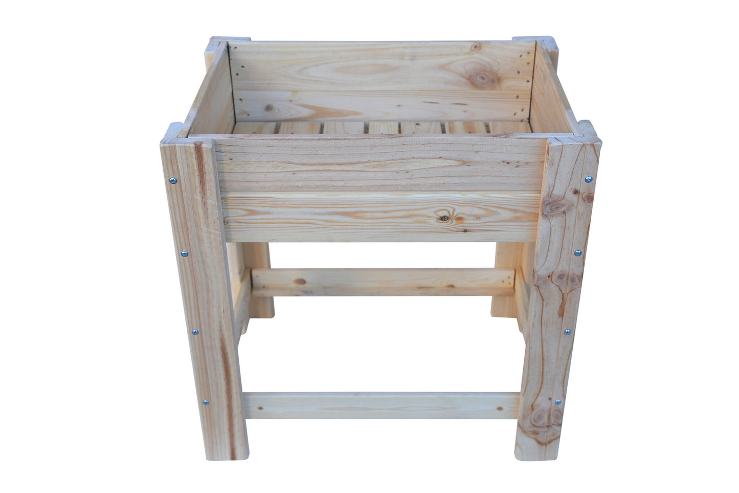 Mesa De Cultivo la Huerta De Madera Natural 79 X 56 X 80 Cm 60l + Bolsa Geotextil, Huerto Urbano Para Interior_0