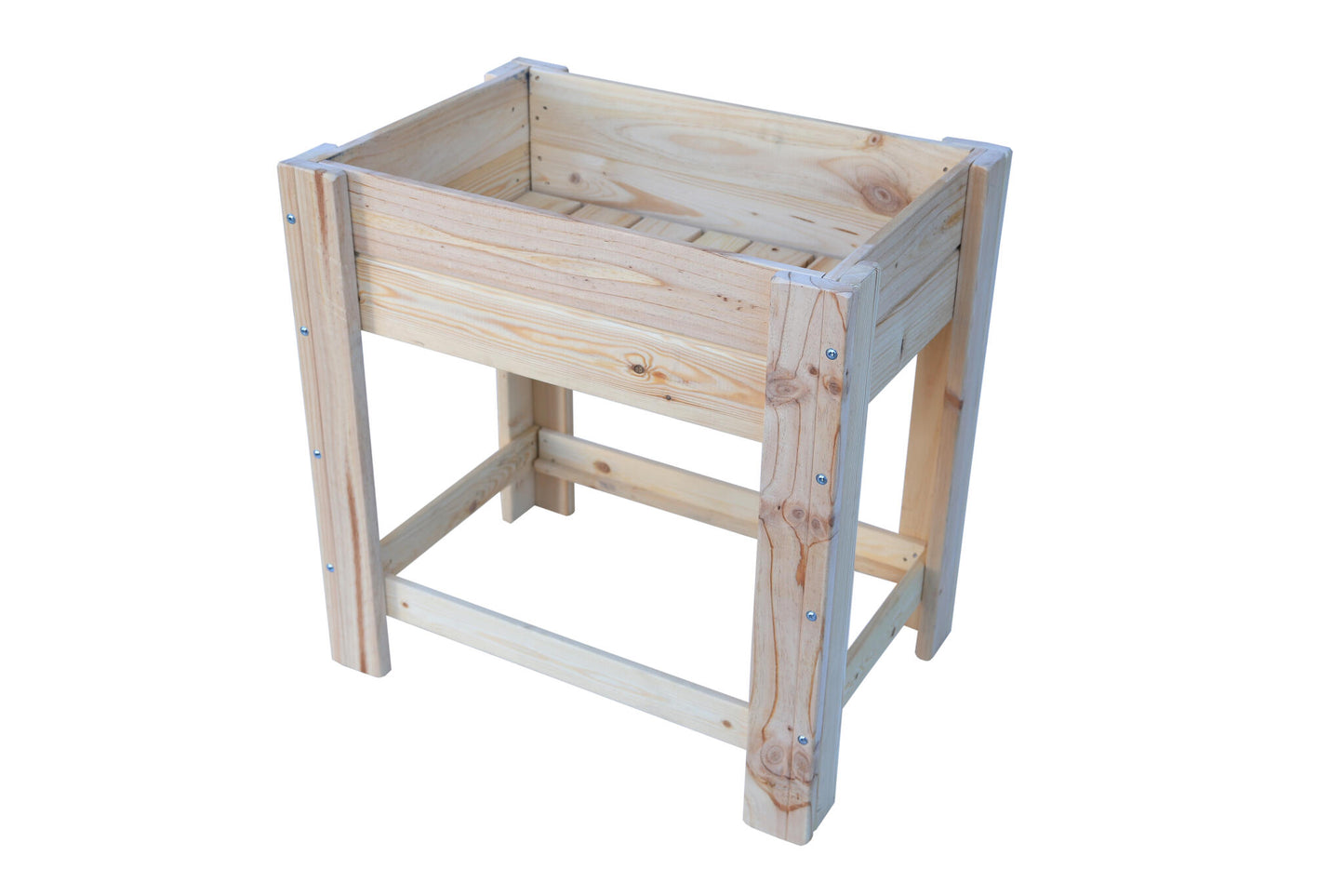Mesa De Cultivo la Huerta De Madera Natural 79 X 56 X 80 Cm 60l + Bolsa Geotextil, Huerto Urbano Para Interior_1