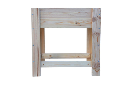 Mesa De Cultivo la Huerta De Madera Natural 79 X 56 X 80 Cm 60l + Bolsa Geotextil, Huerto Urbano Para Interior_2