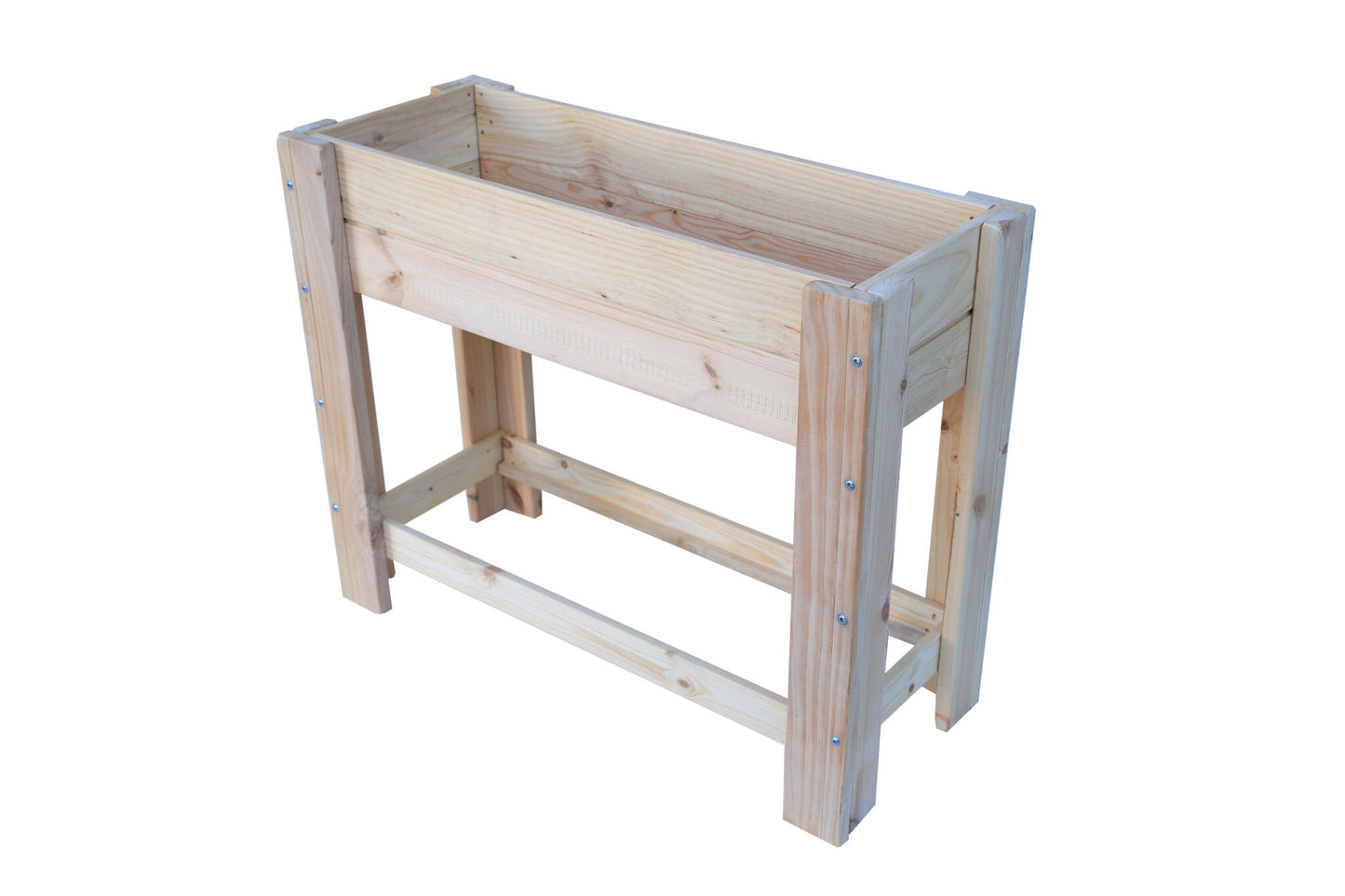Mesa De Cultivo la Huerta De Madera Natural 99 X 39 X 80 Cm 50l + Bolsa Geotextil, Huerto Urbano Para Interior_1