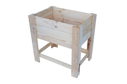 Mesa De Cultivo la Huertezuela De Madera Natural 79 X 56 X 80 Cm 95l + Bolsa Geotextil, Huerto Urbano Para Interior_1