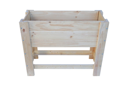 Mesa De Cultivo la Huertezuela De Madera Natural 98,5 X 39 X 79,5 80l + Bolsa Geotextil, Huerto Urbano Para Interior_0