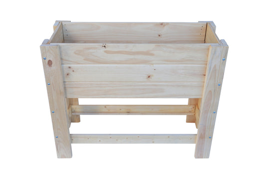 Mesa De Cultivo la Huertezuela De Madera Natural 98,5 X 39 X 79,5 80l + Bolsa Geotextil, Huerto Urbano Para Interior_0