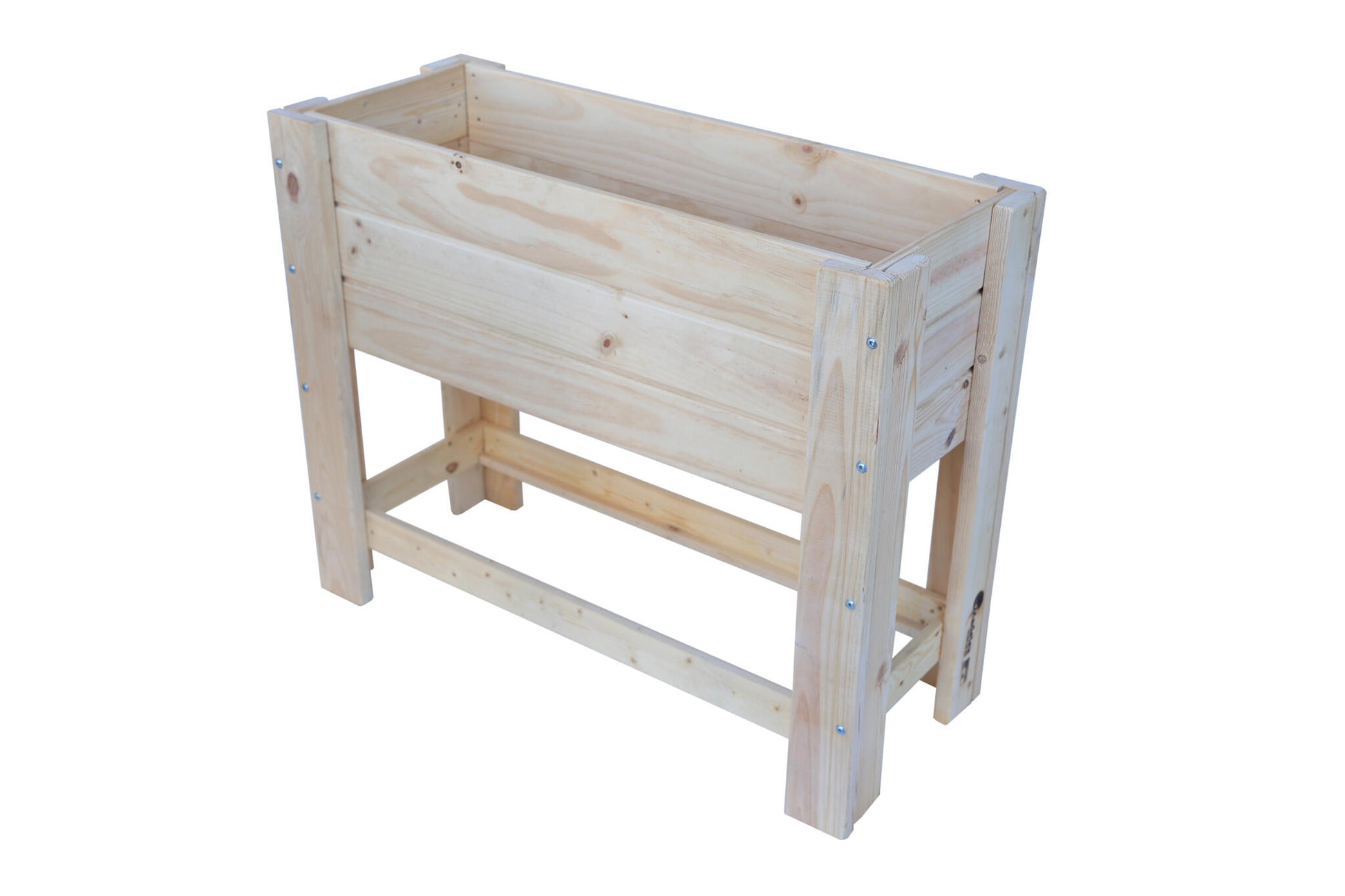 Mesa De Cultivo la Huertezuela De Madera Natural 98,5 X 39 X 79,5 80l + Bolsa Geotextil, Huerto Urbano Para Interior_1