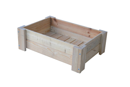 Mesa De Cultivo la Vega De Madera Natural 79 X 56 X 25 Cm 60l + Bolsa Geotextil, Huerto Urbano Para Interior_0